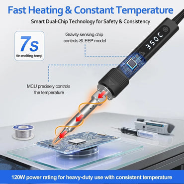 120W LED Soldering Iron Kit