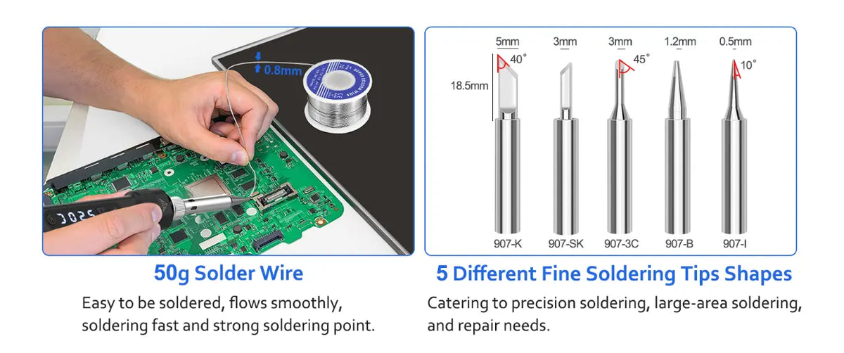 13-IN-1 ADJUSTABLE TEMPERATURE 120W SOLDERING IRON TOOL KIT