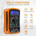 2000 Counts Digital Multimeter with Backlit LCD Display