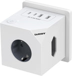 Darbony 7-in-1 Steckdosenwürfel mit 2 USB-C & 2 USB-A