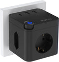 Beizkna 6-in-1 Steckdosenwürfel mit USB-C & 3680W – Schwarz