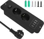 Darbony Einbausteckdose mit USB-C PD & 4 Steckdosen
