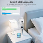 Darbony 7-in-1 Steckdosenwürfel mit 2 USB-C & 2 USB-A
