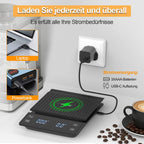 Edasion Präzisions-Kaffeewaage mit Timer, 0,1 g–3 kg