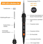 Beizkna 80W Lötkolben Set mit LED-Temperaturanzeige & Schnellaufheizung