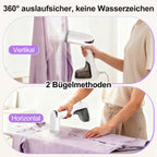 RICOKEY Handdampfglätter 1650W mit Schnellaufheizung & 320ml Wassertank