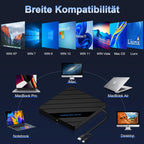 Beizkna 8-in-1 Externes DVD-Laufwerk mit USB-C & Kartenleser