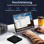 Beizkna Externes CD/DVD-Laufwerk mit USB 3.0 & USB-C