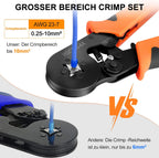 Beizkna Crimpzange Set mit 1250 Aderendhülsen