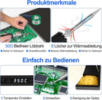 EROIZNY 120W Lötkolben Set mit Schnellaufheizung & Digitalanzeige