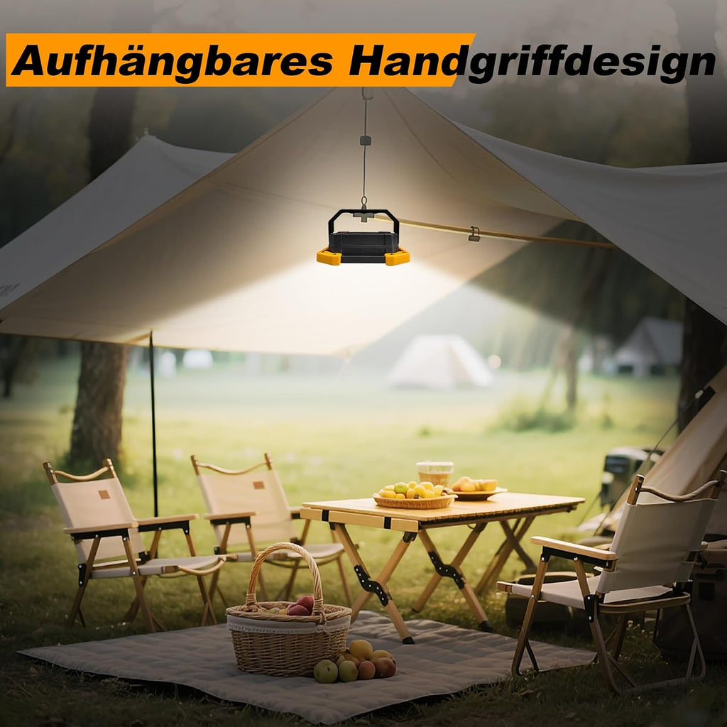 Edasion 30W LED Arbeitsleuchte mit Akku, 2000 lm