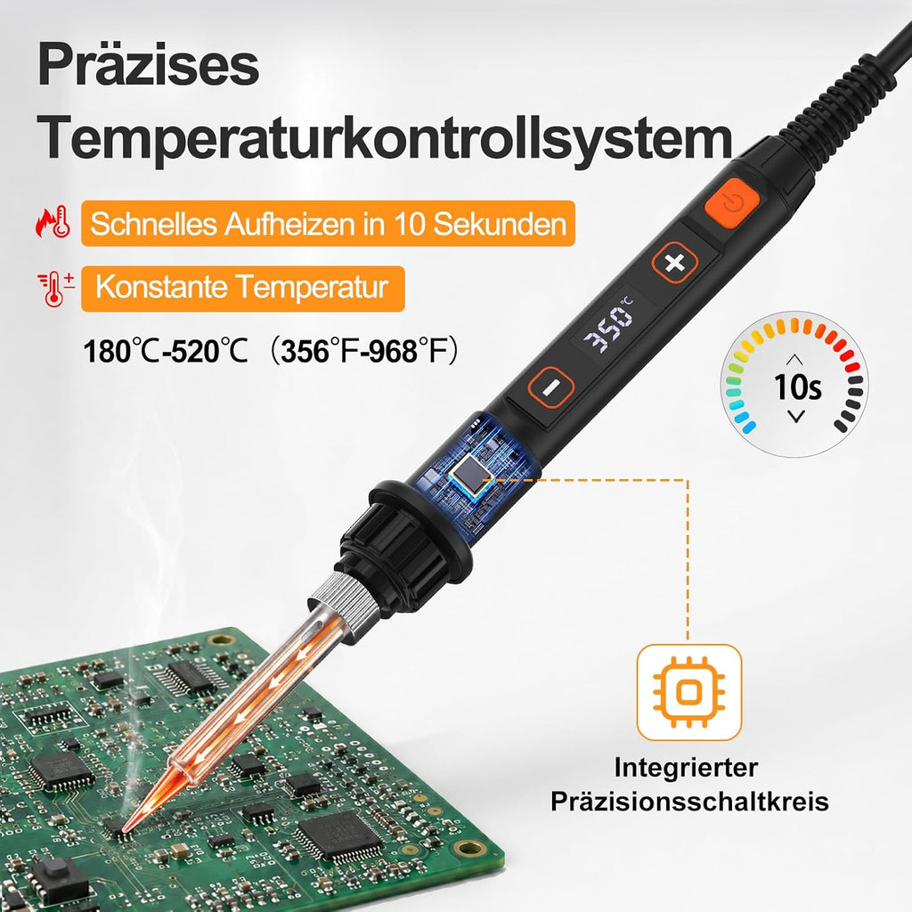 Beizkna 80W Lötkolben Set mit LED-Temperaturanzeige & Schnellaufheizung