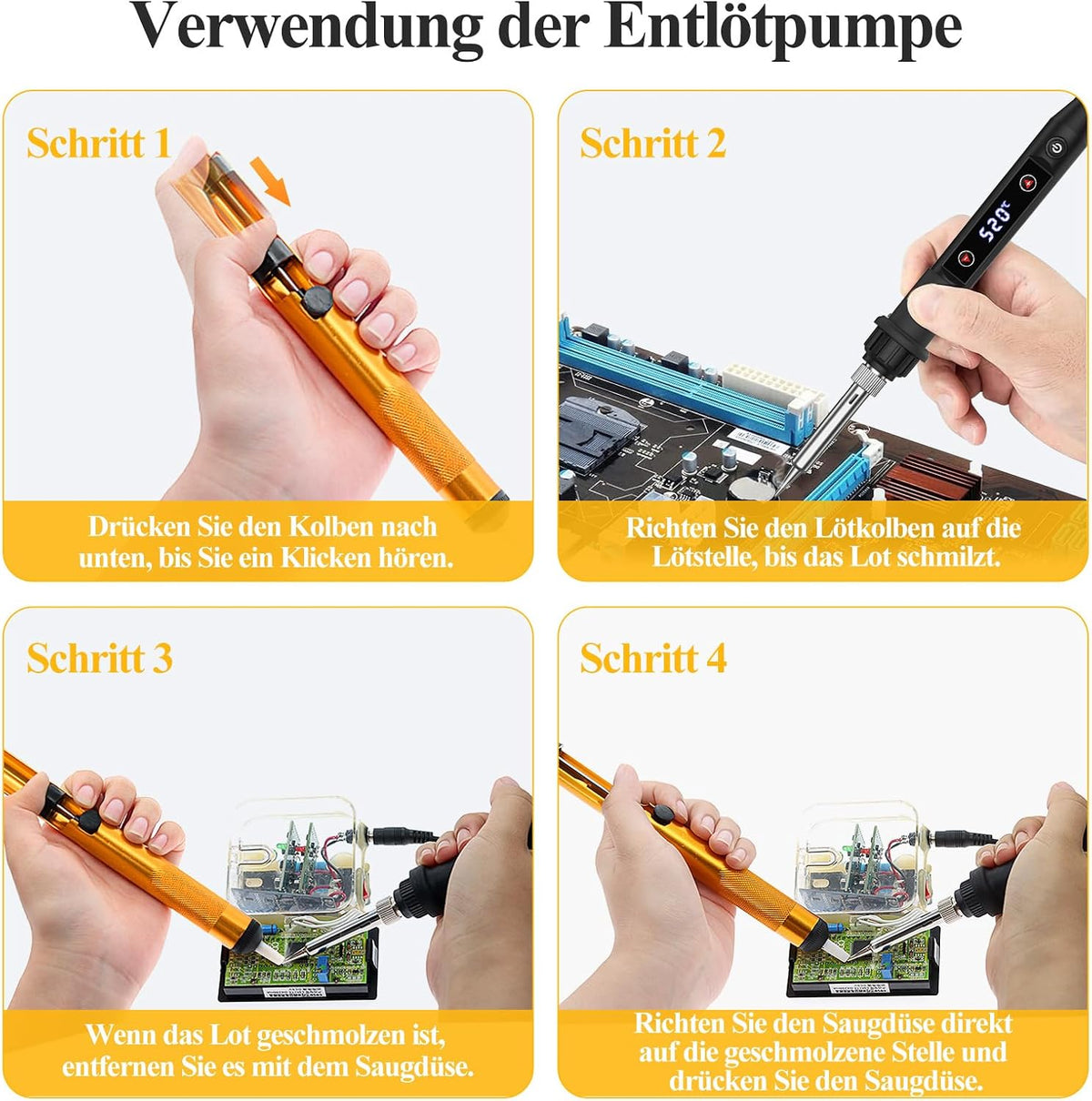 Edasion 80W Lötkolben Set mit Schnellaufheizung & Temperaturregelung