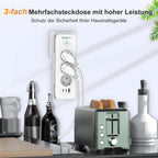 EROIZNY 6-in-1 Steckdosenleiste mit USB-C PD 20W & 1,5 m Kabel