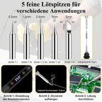 Edasion 80W Lötkolben Set mit Schnellaufheizung & Temperaturregelung