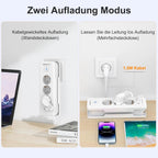 EROIZNY 6-in-1 Steckdosenleiste mit USB-C PD 20W & 1,5 m Kabel