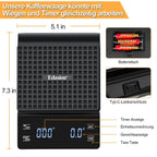 Edasion Präzisions-Kaffeewaage mit Timer, 0,1 g–3 kg