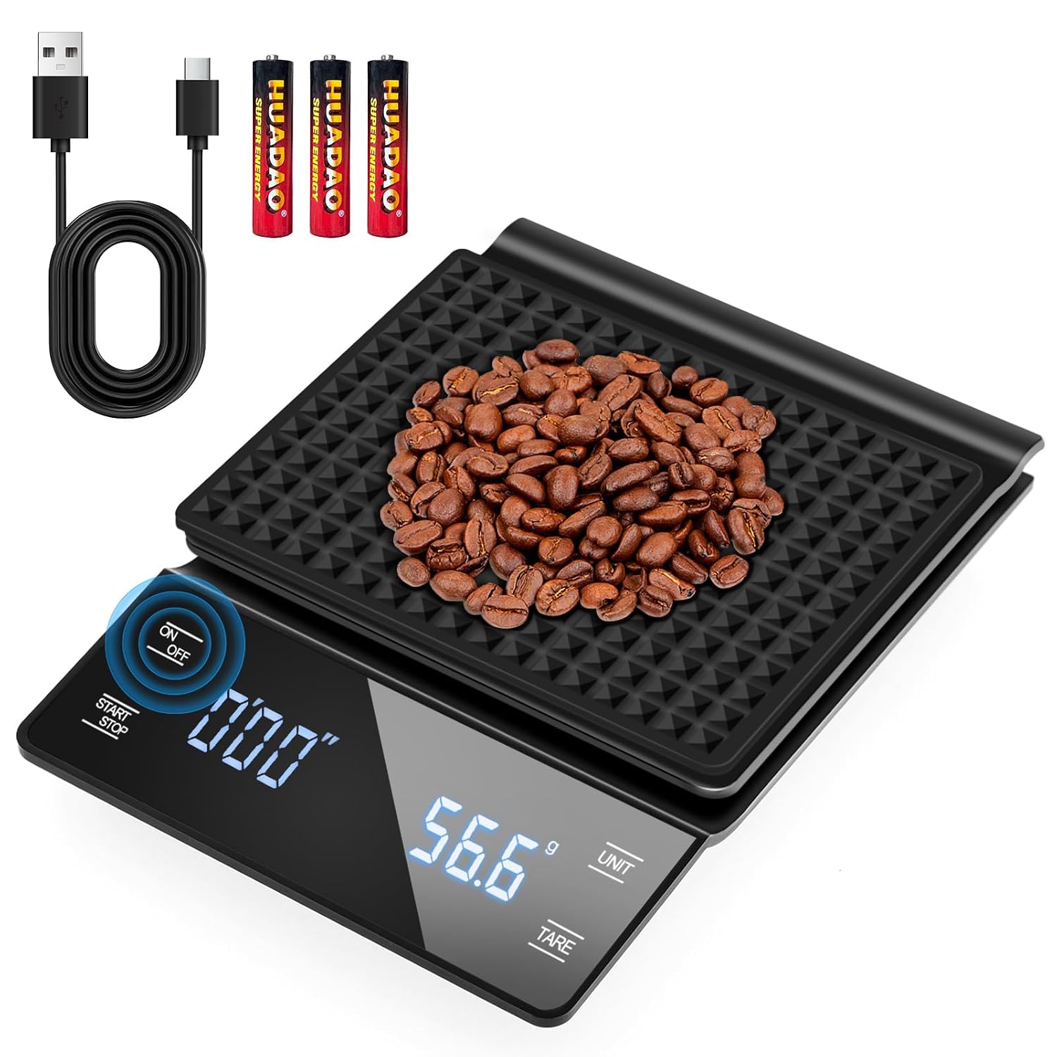 Edasion Präzisions-Kaffeewaage mit Timer, 0,1 g–3 kg
