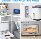 Darbony 8-in-1 Ecksteckdosenleiste mit USB-C & LED-Nachtlicht