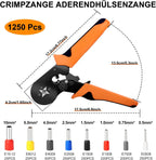 Beizkna Crimpzange Set mit 1250 Aderendhülsen