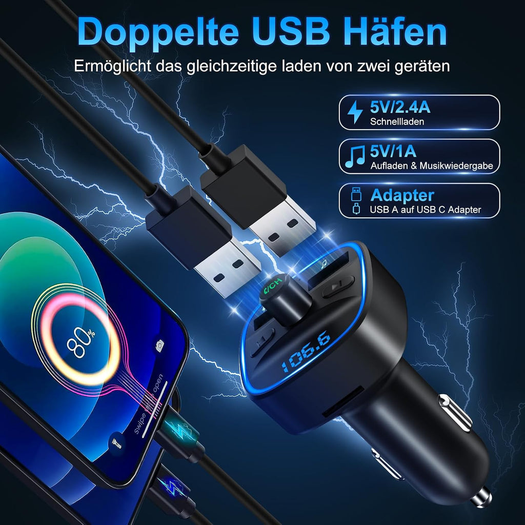 Beizkna DE50 Bluetooth 5.3 FM-Transmitter für Auto