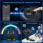 Bluetooth 5.3 FM-Transmitter mit 36W Schnellladen