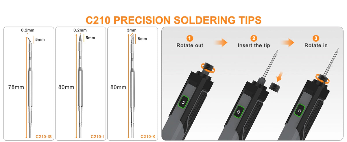 C210 Soldering Tips