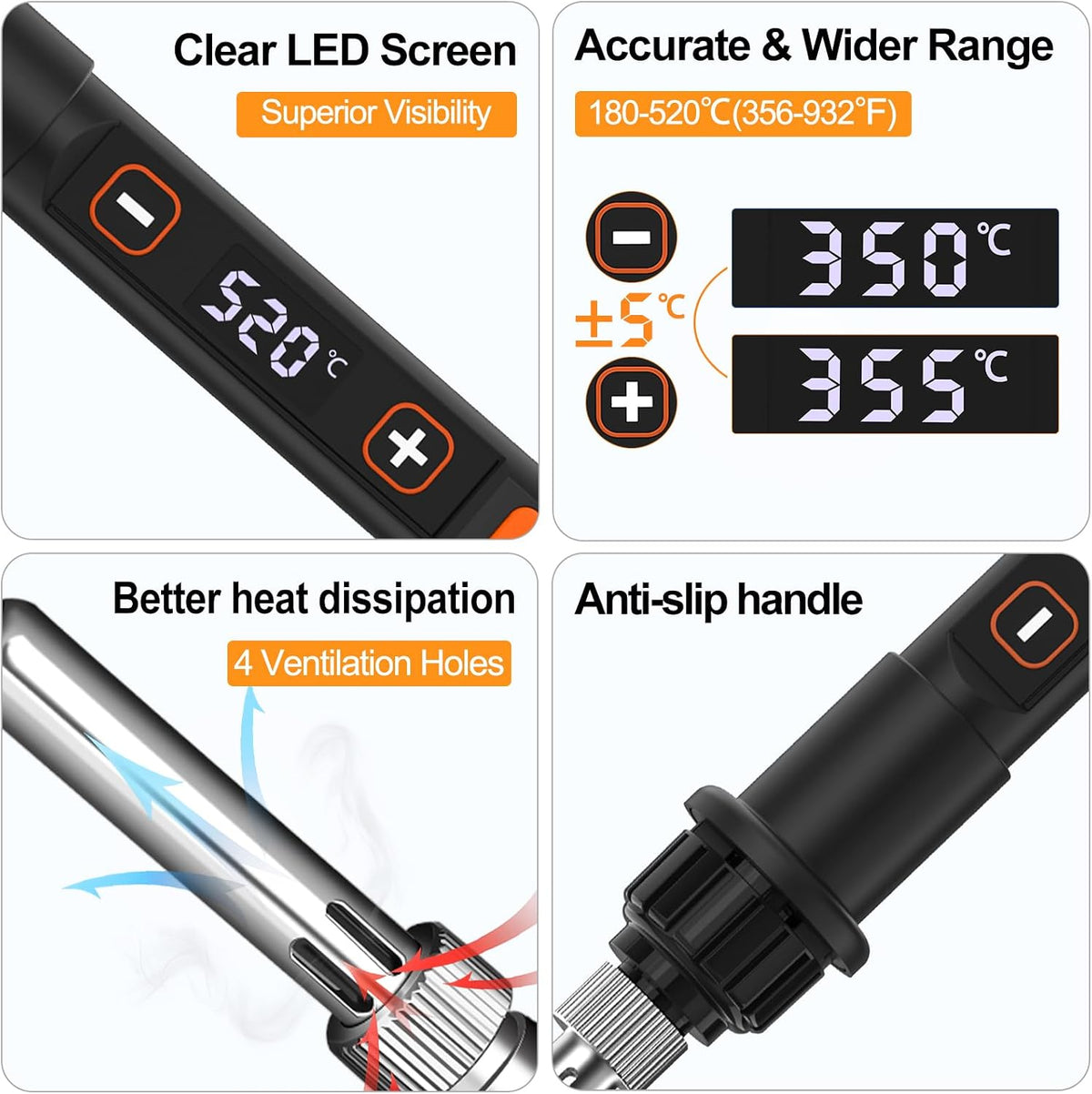 80W LCD Soldering Iron Kit