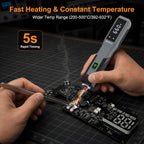 Wireless Soldering Iron Kit with LED Display, USB Charging & 14 Tips
