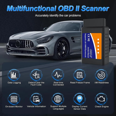 OBD2 Bluetooth Car Scanner with iOS Android Diagnostic Tool