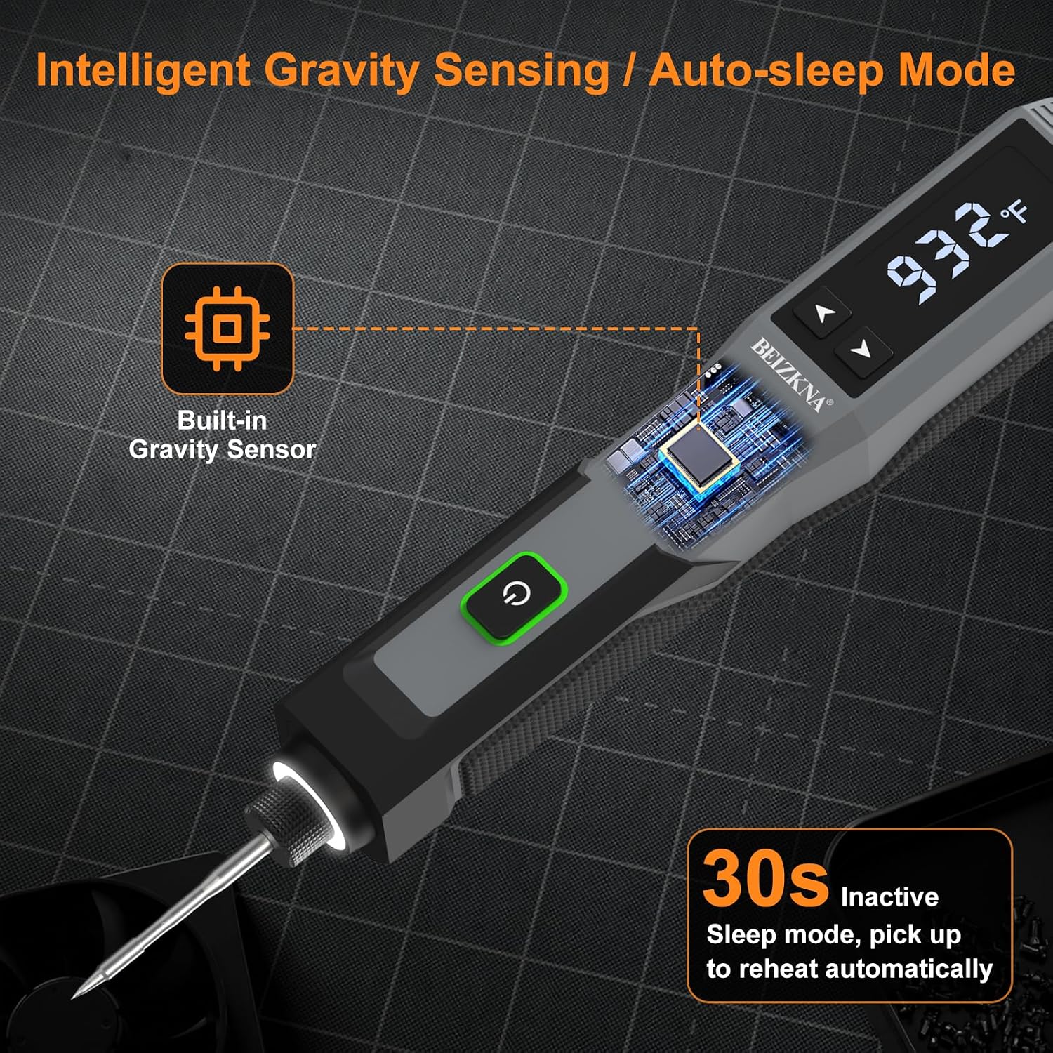 Wireless Soldering Iron Kit with LED Display, USB Charging & 14 Tips