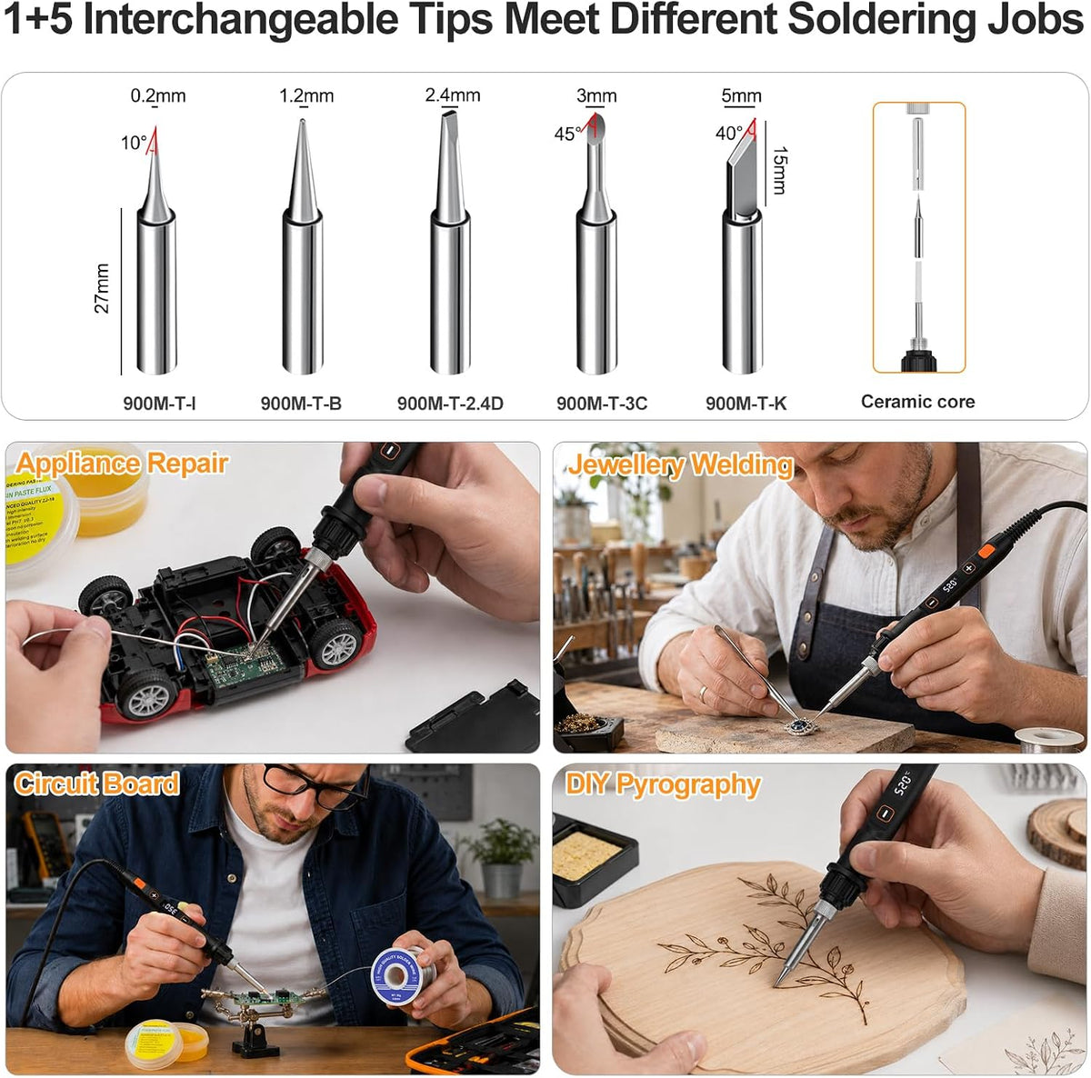 80W LCD Soldering Iron Kit