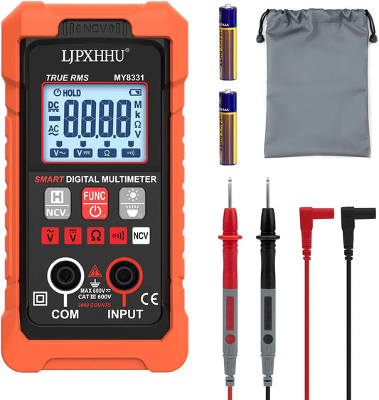 Digital Multimeter Voltmeter TRMS 4000 Counts Non-Contact Voltage Tester