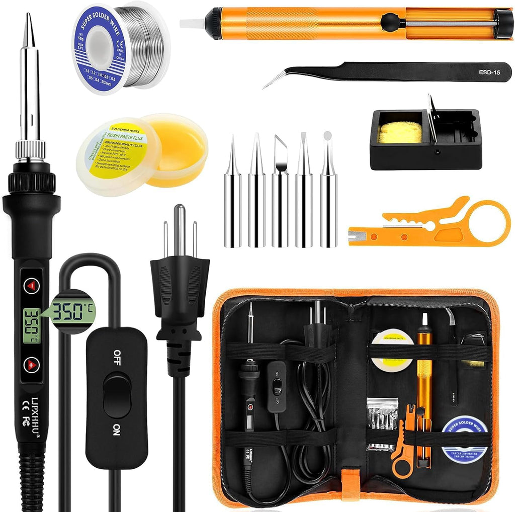 80W LCD Adjustable Temperature Soldering Iron Kit