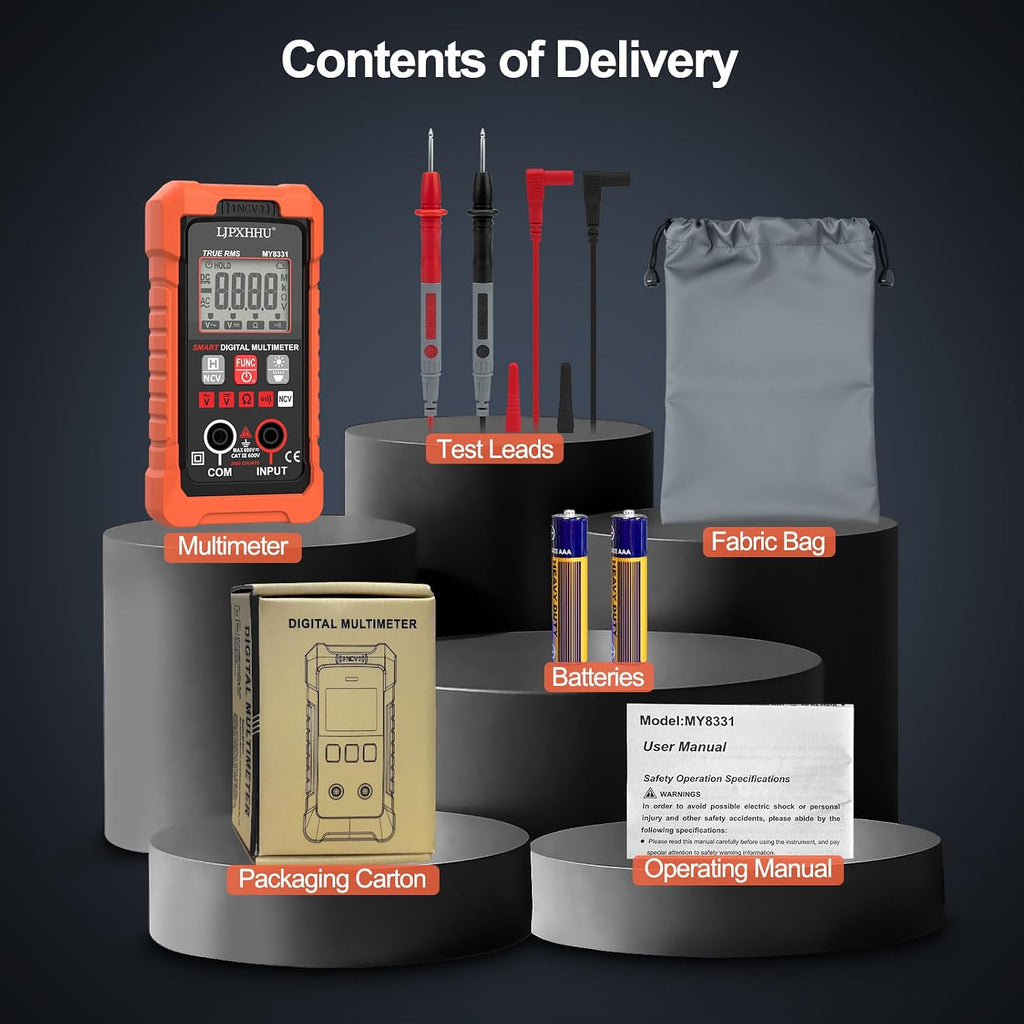 4000 Counts True RMS Digital Multimeter with Auto-Ranging & NCV