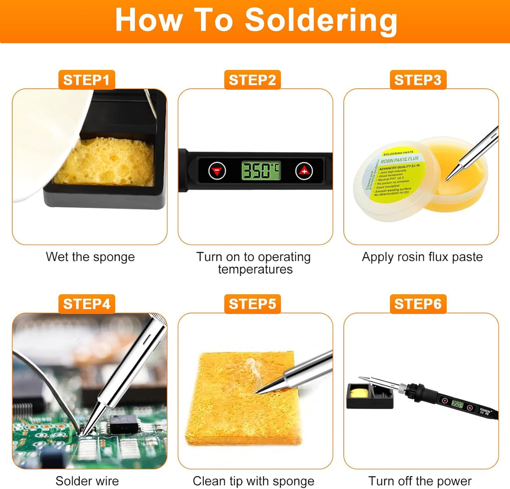 80W LCD Adjustable Temperature Soldering Iron Kit