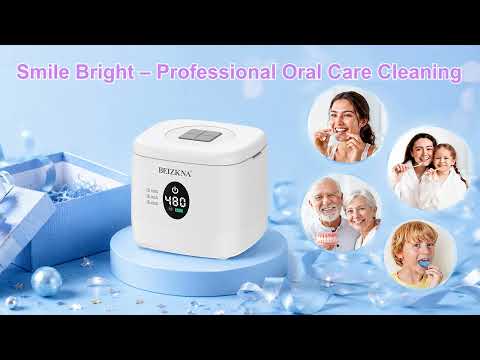 Ultrasonic Retainer Cleaner Machine 50kHz Dental Cleaning Pod with 4 UV