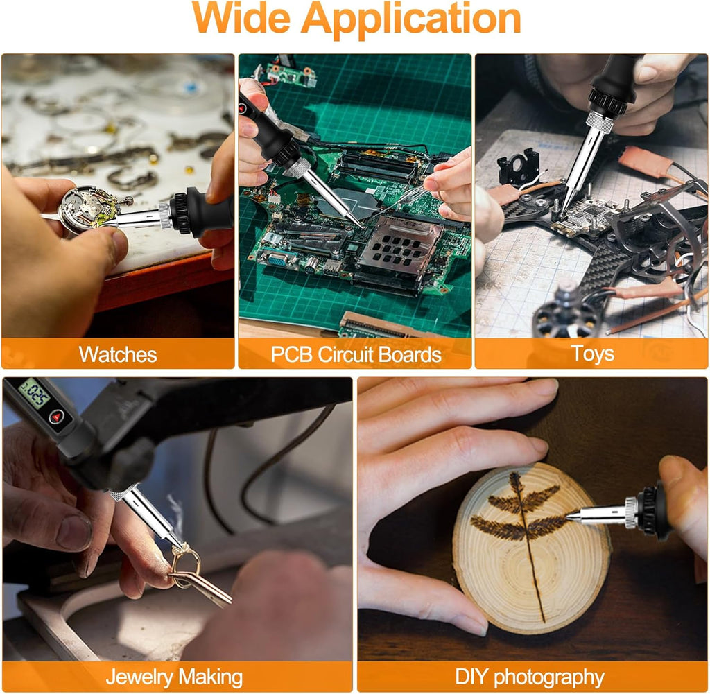 80W LCD Adjustable Temperature Soldering Iron Kit