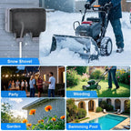 IP66 Weatherproof 2-Gang Outdoor Outlet with Switches & Cover